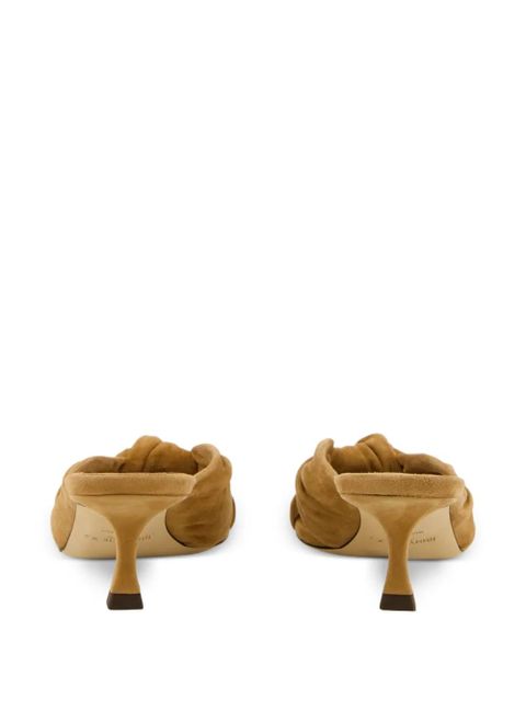 Jimmy Choo 50mm knotted suede sandals - Brown