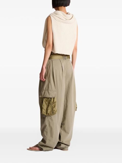 Balmain high-waisted cargo pants - Green