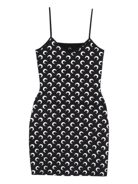 Marine Serre moon-print mini dress - Black - zdjęcie produktu nr 1