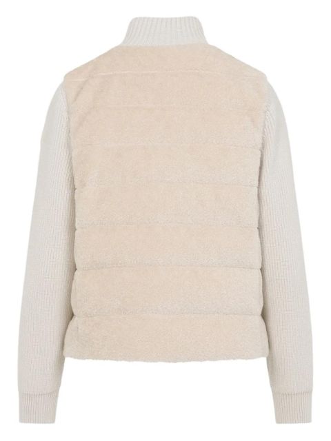 Moncler padded teddy wool zip-up cardigan - Neutrals - zdjęcie produktu nr 2