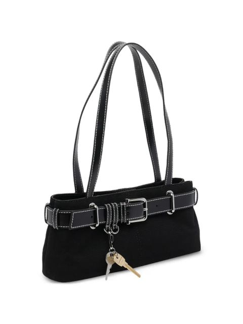 Osoi buckle detail shoulder bag - Black