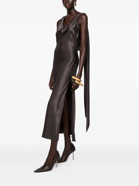Acne Studios cowl-neck midi dress - Brown - zdjęcie produktu nr 2