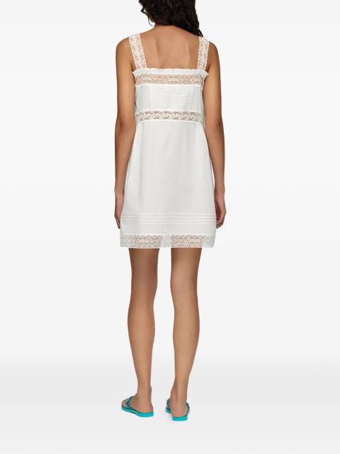 GANNI lace-trim minidress - White - zdjęcie produktu nr 2