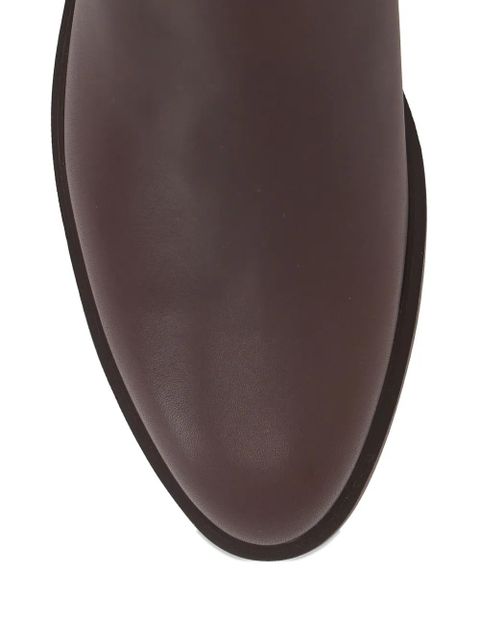 Loro Piana leather zip-fastening ankle boots - Brown