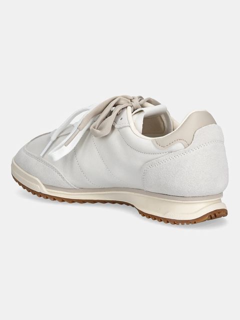 Tommy Hilfiger sneakersy skórzane TJW LOW PROFILE RUNNER LTHR MIX damskie kolor beżowy EN0EN03001