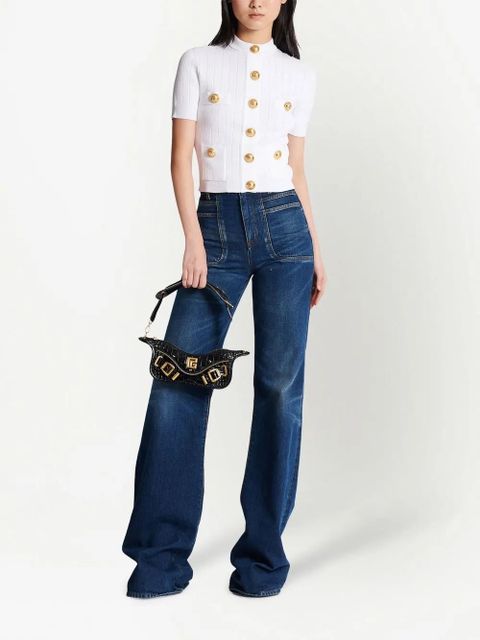 Balmain pointelle-knit cardigan - White