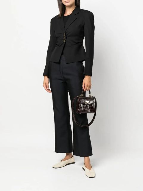 Jil Sander high-waisted flared trousers - Blue - zdjęcie produktu nr 2