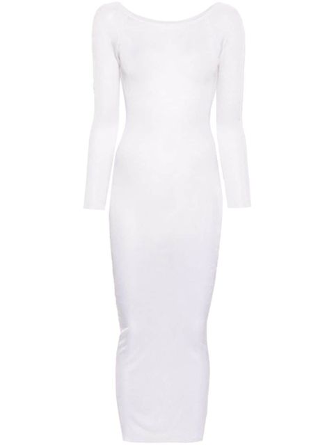 Magda Butrym fine-ribbed semi-sheer maxi dress - Neutrals - zdjęcie produktu nr 1