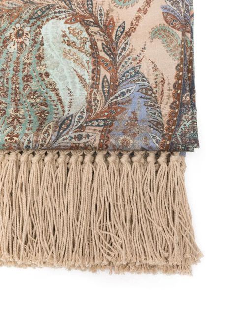 ZIMMERMANN tapestry blue multi fringed towel - Neutrals - zdjęcie produktu nr 2