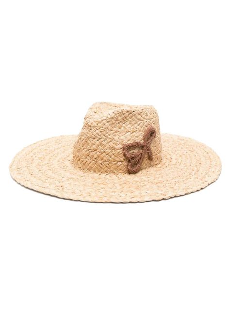Ruslan Baginskiy logo-appliqué fedora hat - Neutrals - zdjęcie produktu nr 1