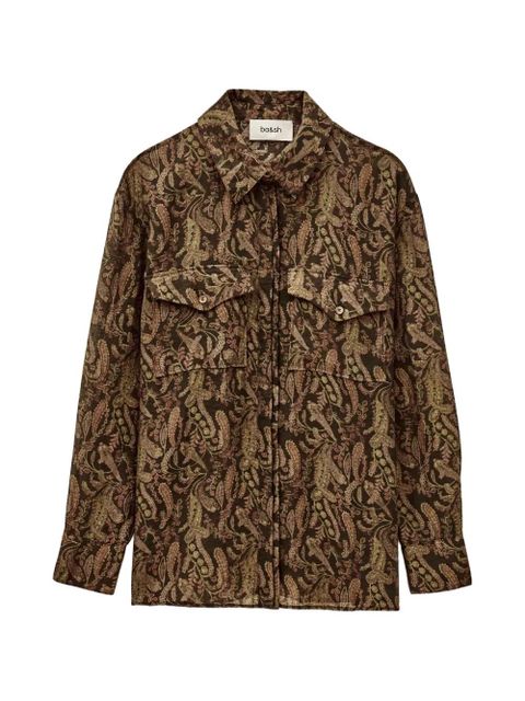 Ba&Sh Tao paisley-pattern chest-pocket shirt - Green - zdjęcie produktu nr 1