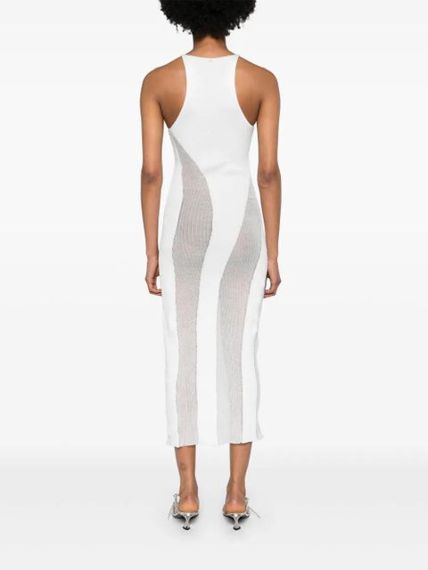 Isa Boulder Walking sheer-panels maxi dress - White