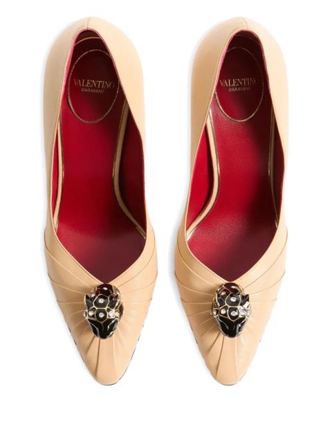 Valentino Garavani 105mm Panthea pleated-design heeled pumps - Neutrals