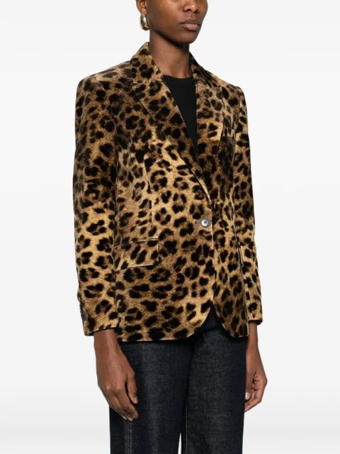 Ba&Sh leopard single-breasted jacket - Brown