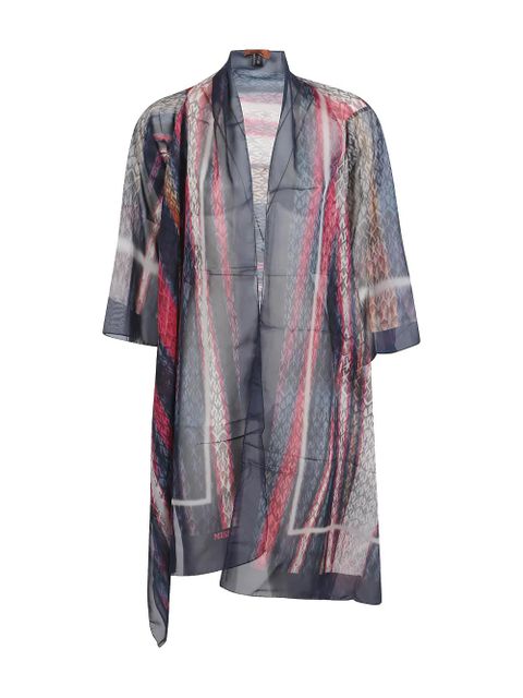 Missoni multicoloured pattern scarf - Blue - zdjęcie produktu nr 1