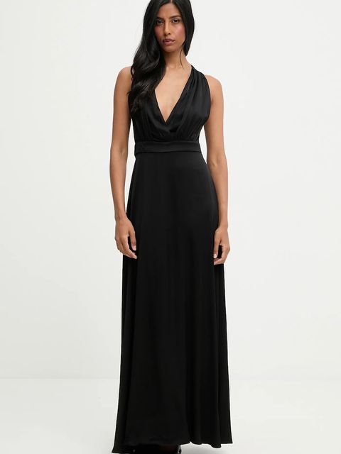 Answear.LAB sukienka kolor czarny maxi rozkloszowana - zdjęcie produktu nr 1