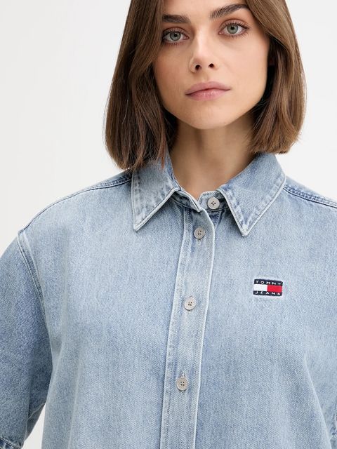 Tommy Jeans sukienka jeansowa kolor niebieski mini rozkloszowana DW0DW21205