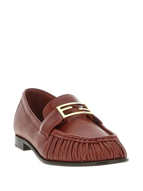 FENDI curled metal detail baguette loafers - Brown - zdjęcie produktu nr 2