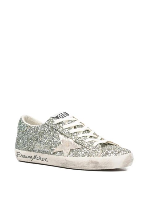 Golden Goose glitter star-detail sneakers - Silver