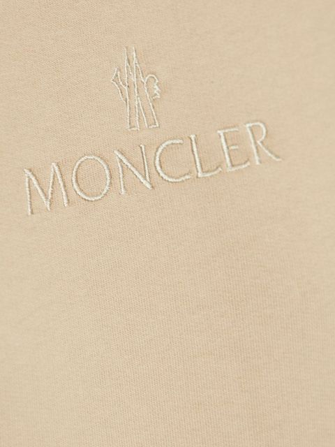 Moncler logo-embroidered sweatshirt - Neutrals