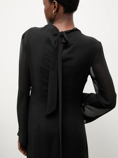 Answear.LAB sukienka kolor czarny maxi rozkloszowana