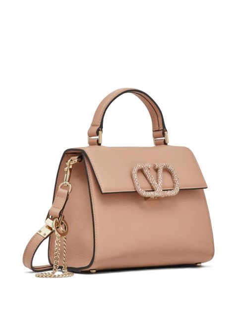 Valentino Garavani small VSling embellished handbag - Neutrals