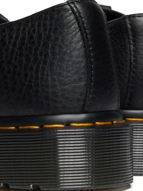 Dr. Martens półbuty skórzane Polley damskie kolor czarny na płaskim obcasie DM41408001