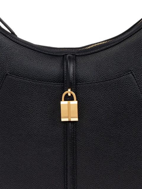 DeMellier small Siena lock-detail leather shoulder bag - Black