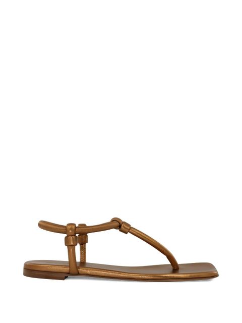 Gianvito Rossi Juno knotted thong-strap sandal - Brown - zdjęcie produktu nr 1