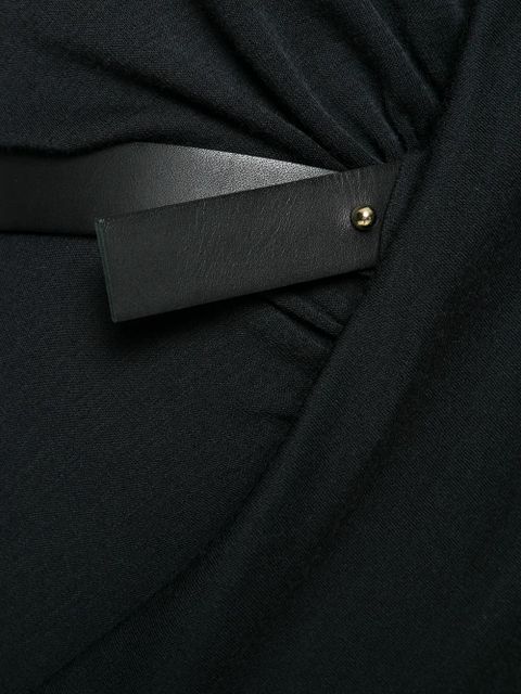 Balmain v-neck crossover dress - Black