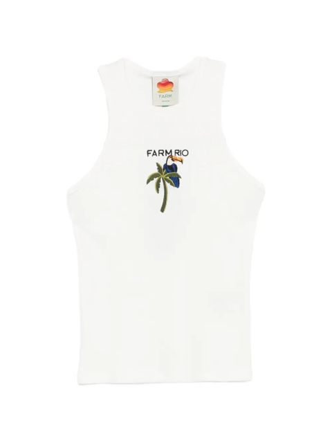 FARM Rio embroidered tank top - White - zdjęcie produktu nr 1