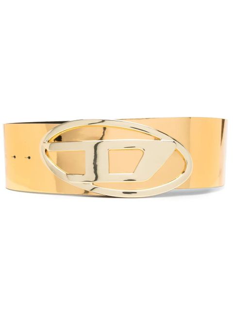 Diesel logo-plaque metallic belt - Gold - zdjęcie produktu nr 1