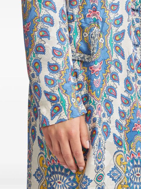ETRO paisley-print duster coat - White