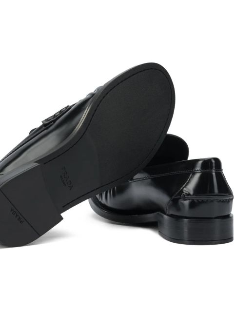Prada leather loafers - Black