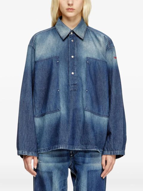 Diesel Henley buttoned shirt - Blue