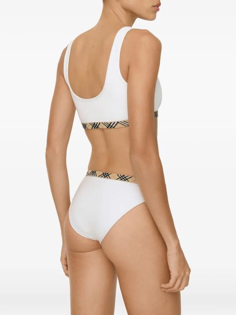 Burberry Check-trim bikini briefs - White