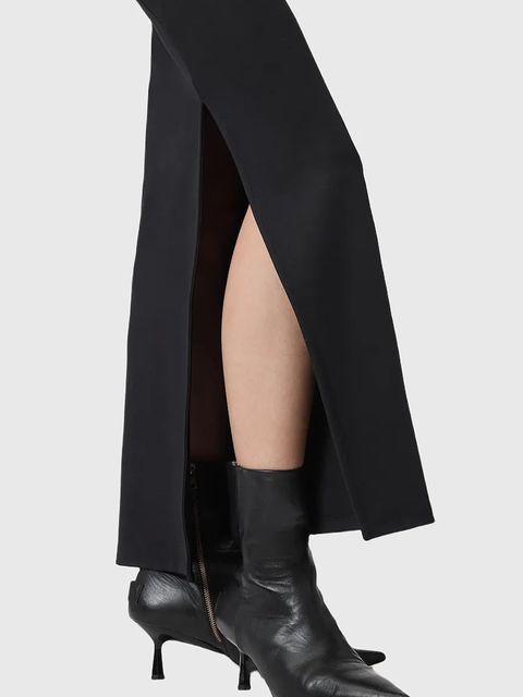 AllSaints sukienka ARI kolor czarny maxi dopasowana W074DD