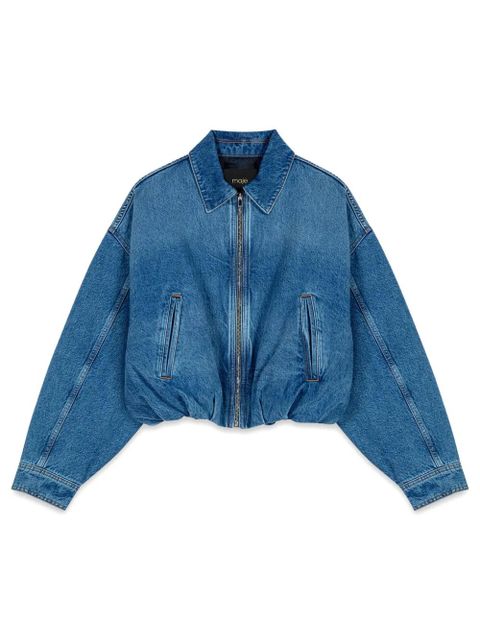 Maje zip-up denim jacket - Blue - zdjęcie produktu nr 2