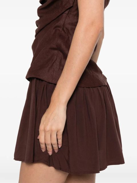 Faithfull the Brand Hedy square-neck mini dress - Brown