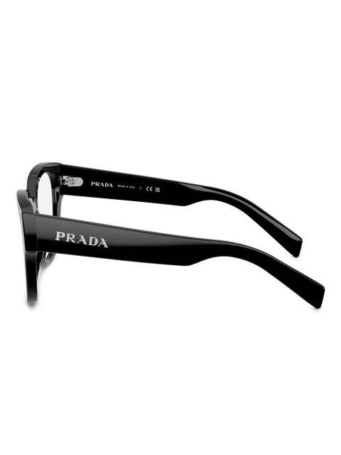 Prada Eyewear round cat-eye glasses - Black