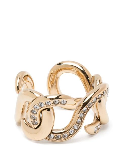 Swarovski Dextera chain-link open ring - Gold - zdjęcie produktu nr 1