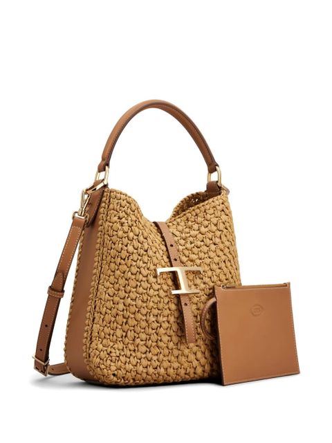 Tod's logo-appliqué tote bag - Neutrals
