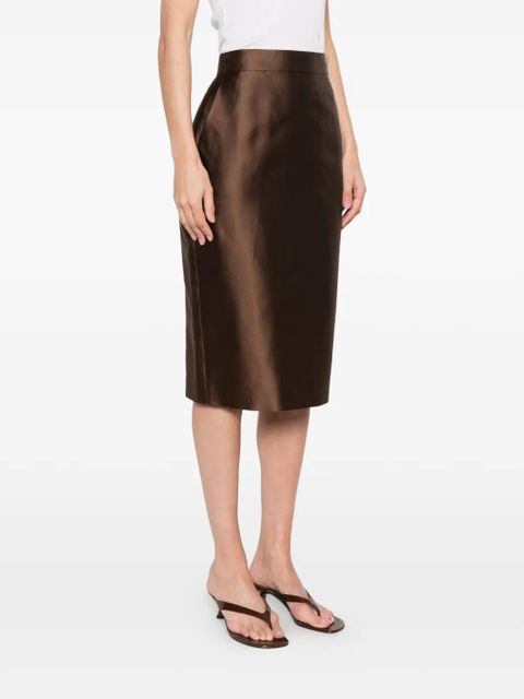 Max Mara Tegoista pocket midi skirt - Brown