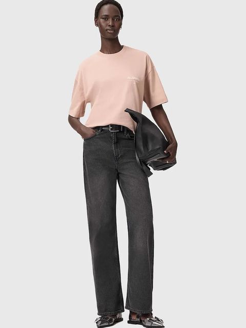 AllSaints t-shirt bawełniany damski kolor beżowy W202JC