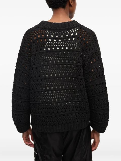 GANNI open-knit sweater - Black - zdjęcie produktu nr 2