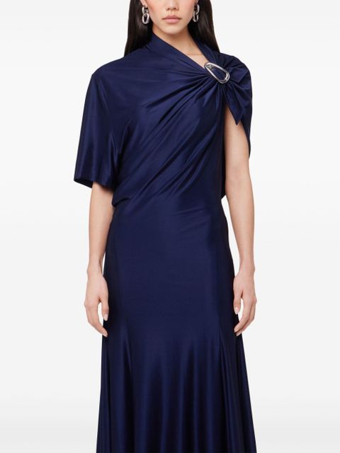 Rabanne draped midi dress - Blue
