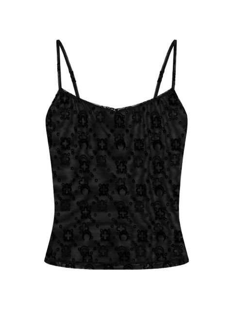 Marine Serre moonogram mesh straps top - Black - zdjęcie produktu nr 1