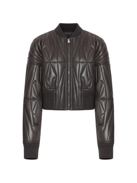 Moncler X Rick Owens Geocamo Flight leather jacket - Brown - zdjęcie produktu nr 1