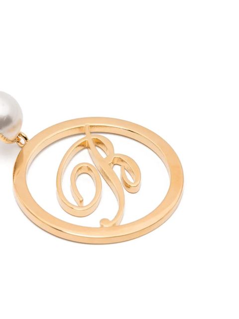 Blumarine faux-pearl logo earrings - Gold - zdjęcie produktu nr 2