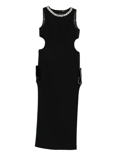 Maje embellished cut-out dress - Black